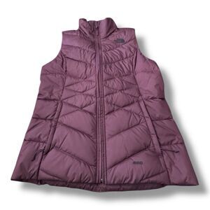 The North Face Burgundy Goose Down Puffer Vest Full Zip 550 Fill Women’s Size M
